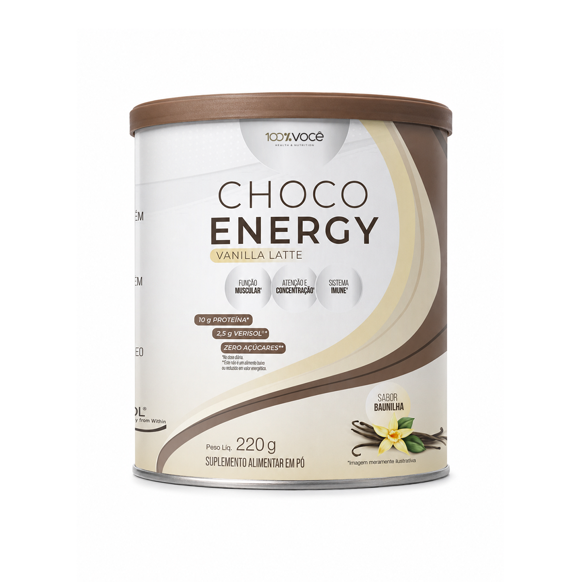 CHOCO ENERGY - SABOR VANILLA LATTE 220G