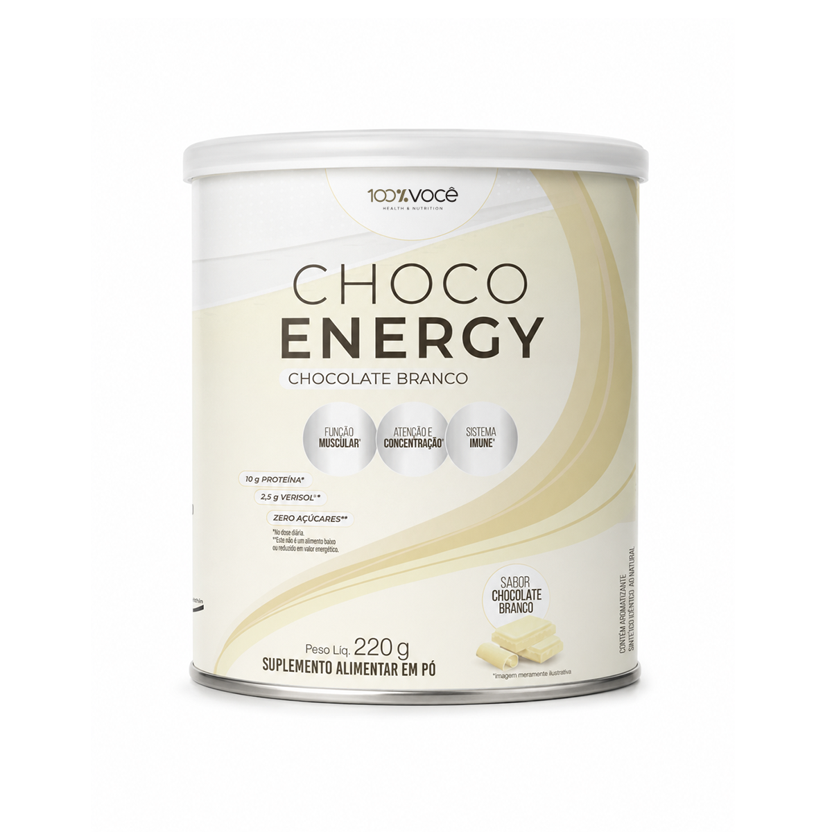 CHOCO ENERGY - SABOR CHOCOLATE BRANCO 220G