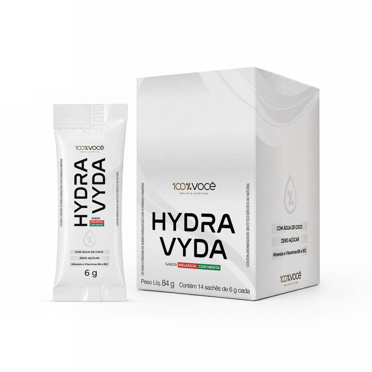 HYDRA VYDA MELANCIA COM MENTA - DISPLAY COM 14 SACHÊS DE 6G