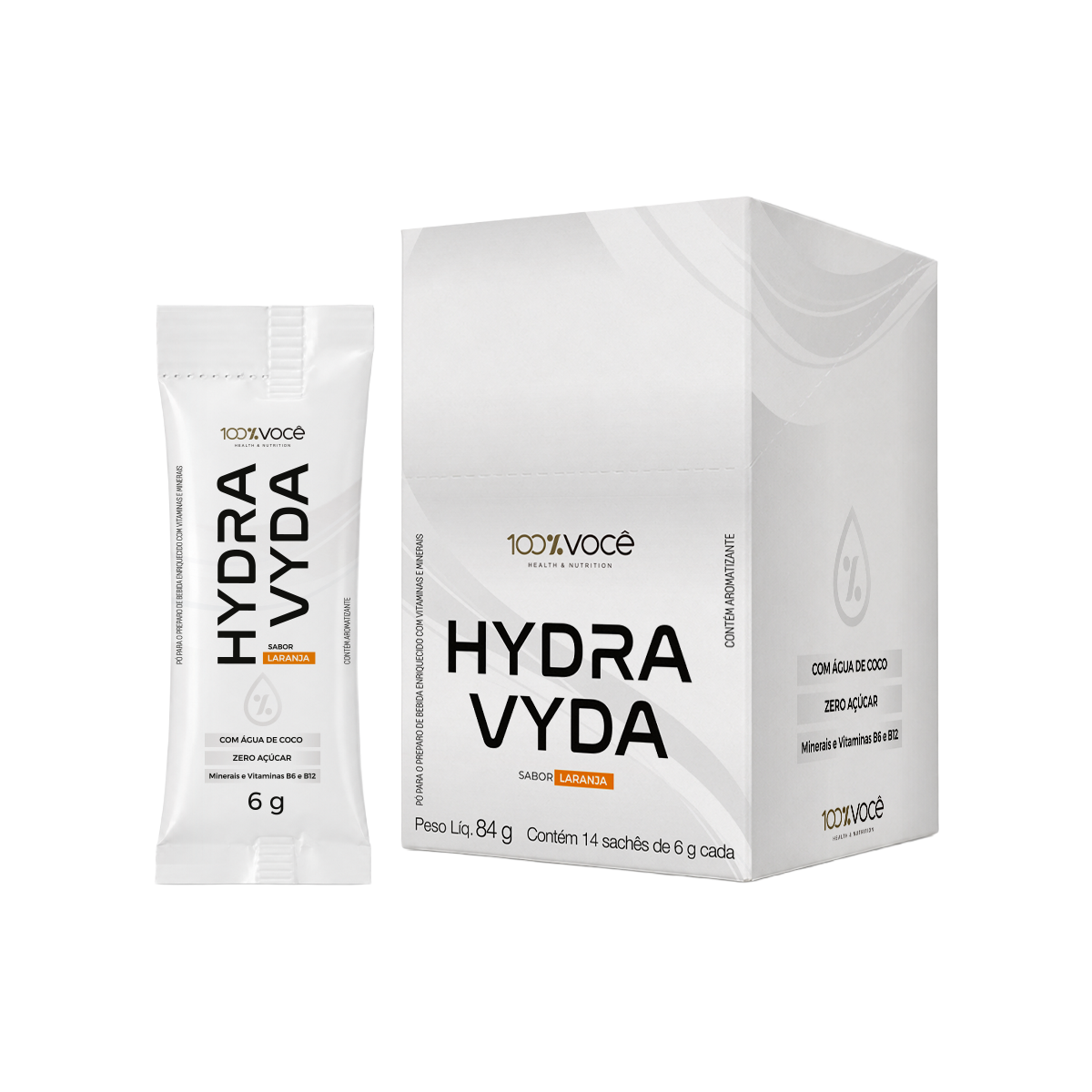 HYDRA VYDA LARANJA - DISPLAY COM 14 SACHÊS DE 6G